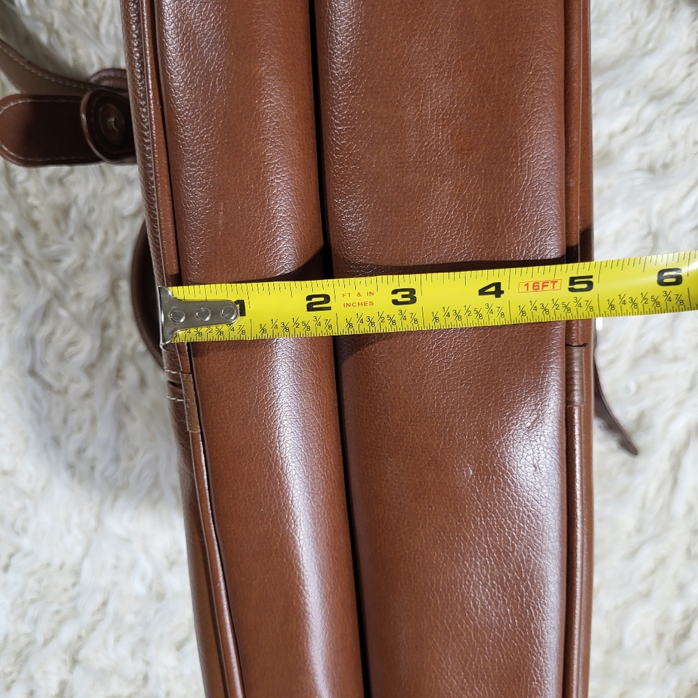 McKlein USA Kenwood 16" Leather Double Compartment Laptop Briefcase - Brown - Picture 16 of 16